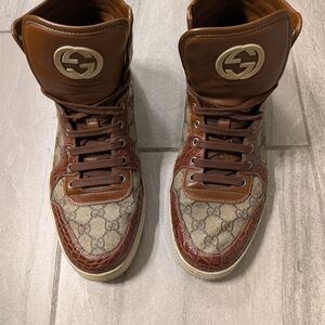 Gucci Brown GG High-Top Men's Sneakers
